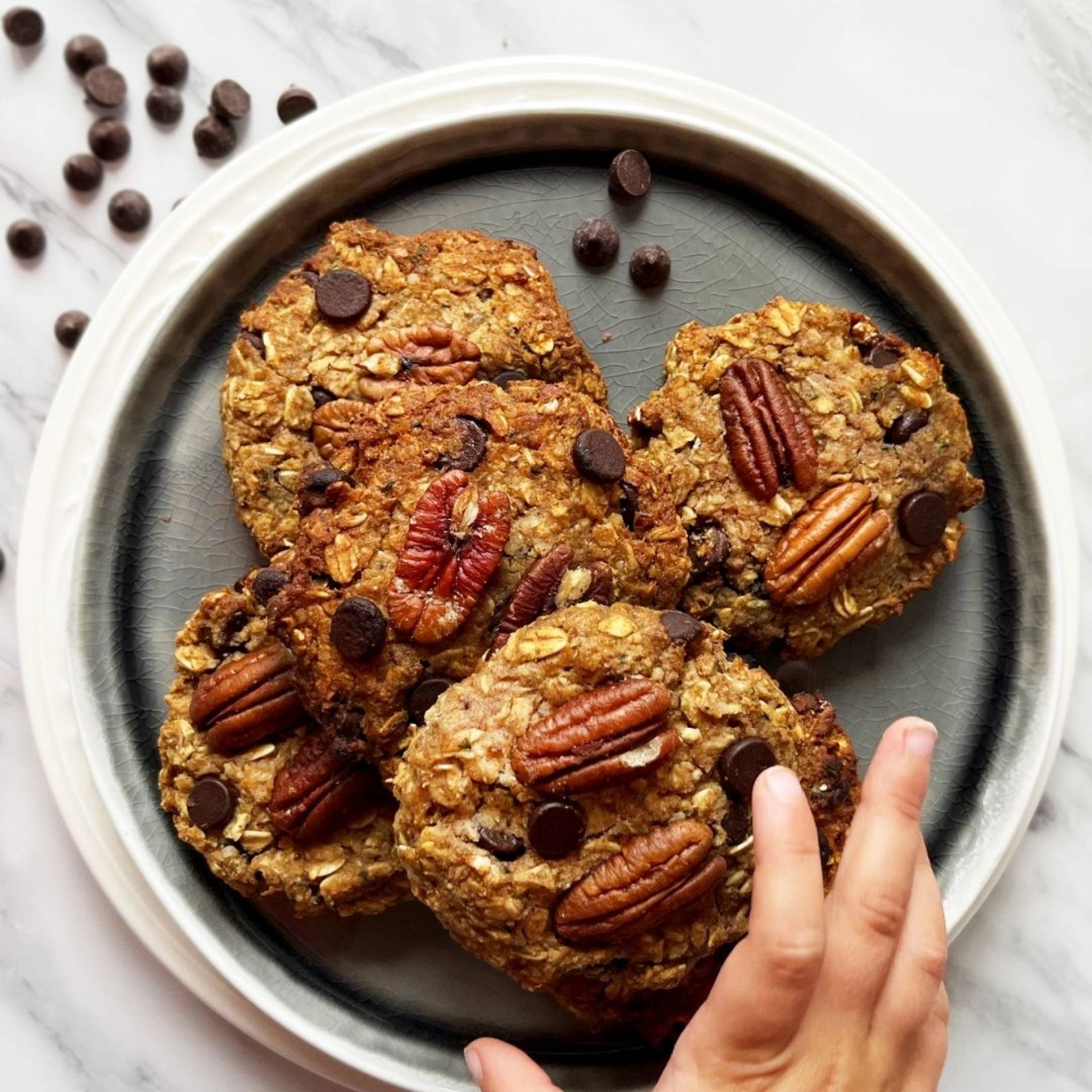 CHOCOLATE PECAN BREAKFAST COOKIES